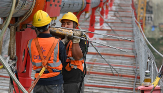 冠航防坠器守护黄桷沱长江大桥高空作业工人安全